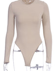 Trendy American Style Long Sleeve Bodysuit