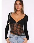 New Lace Patchwork Sexy Top for Women