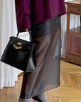 Summer High Waist Sheer Maxi Skirt for Women