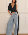 Fashionable Irregular Loose Deep V-Neck Top