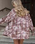 Vintage Plaid Oversized Long Sleeve Shirt