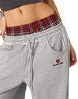 Retro Striped Embroidered Sports Pants for Men and Women