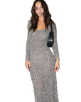 Elegant Polka Dot Dress with Square Neck