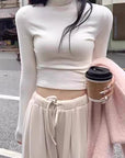 Stylish Long Sleeve High Neck Top for Fall