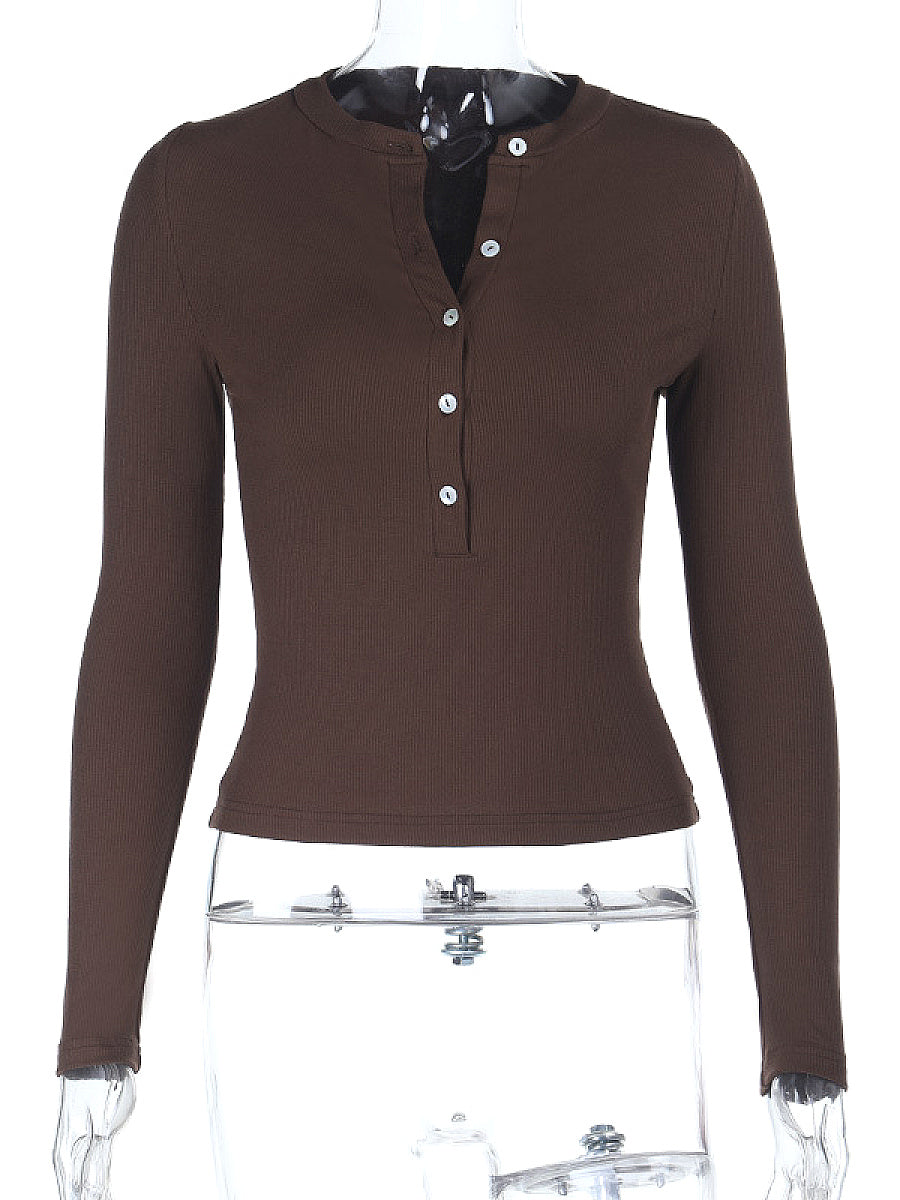 Fashionable Solid Color Button Cardigan for Women