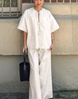Casual Cotton Tie-Up Set in Apricot