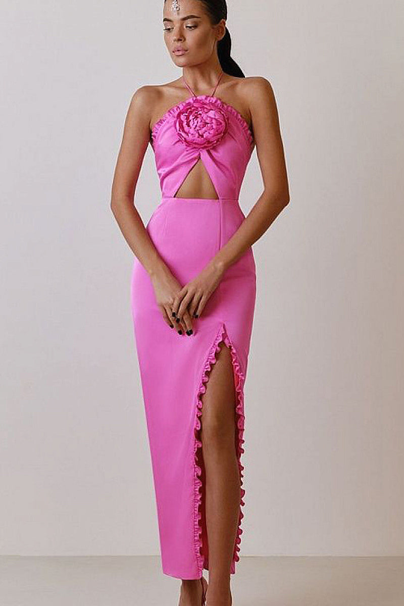 Summer Floral Strapless Party Dress