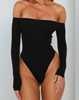 Autumn Women's Long Sleeve Bodysuit with Hollow Back