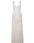 Elegant Long Dress with Sheer A-Line Design