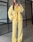 Chic Bow Tie Casual Set for Women
