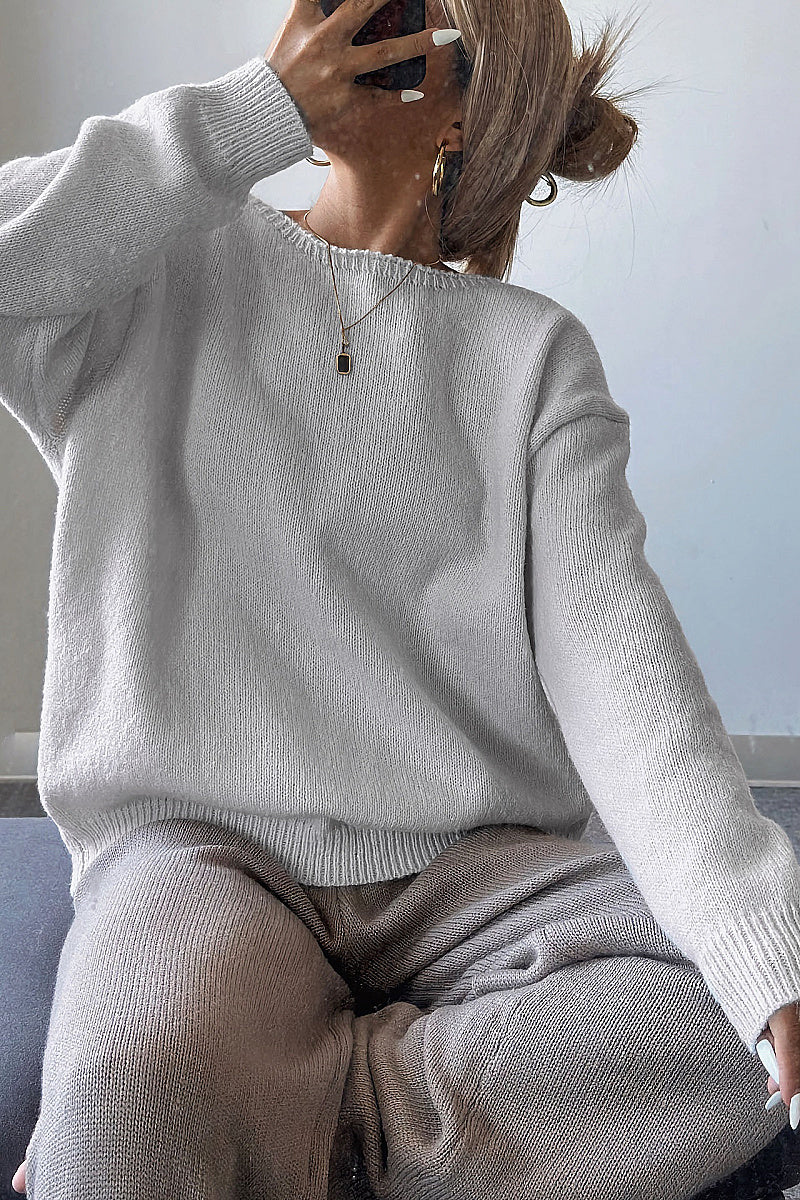 French Style Sweet Bowknot Loose Long Sleeve Sweater