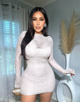 2026 Summer Sexy Lace Long Sleeve Dress