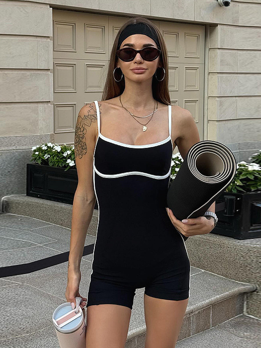 Stylish Color Block Sleeveless Jumpsuit