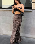 Leopard Print Mermaid Skirt for Women