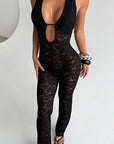 Sexy Lace Halter Jumpsuit for Summer