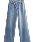 Y2K Casual Fashion Wash Straight Leg Jeans