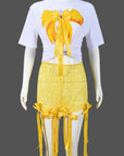 3D Butterfly Print Loose Top and Shorts Set