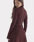 Retro Sexy Low Cut Hollow Out Knit Dress