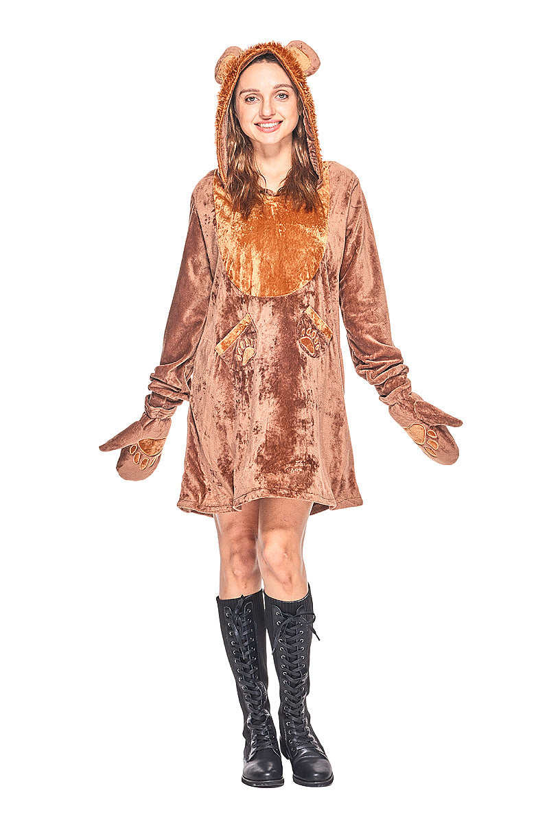 Halloween Animal Costume Adult Bear Jacket