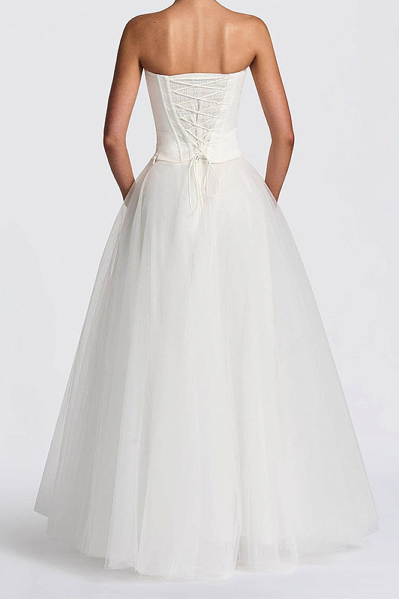 Summer Women's Strapless A-Line Dress