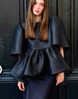 Elegant Ruffled Satin Blouse for Women