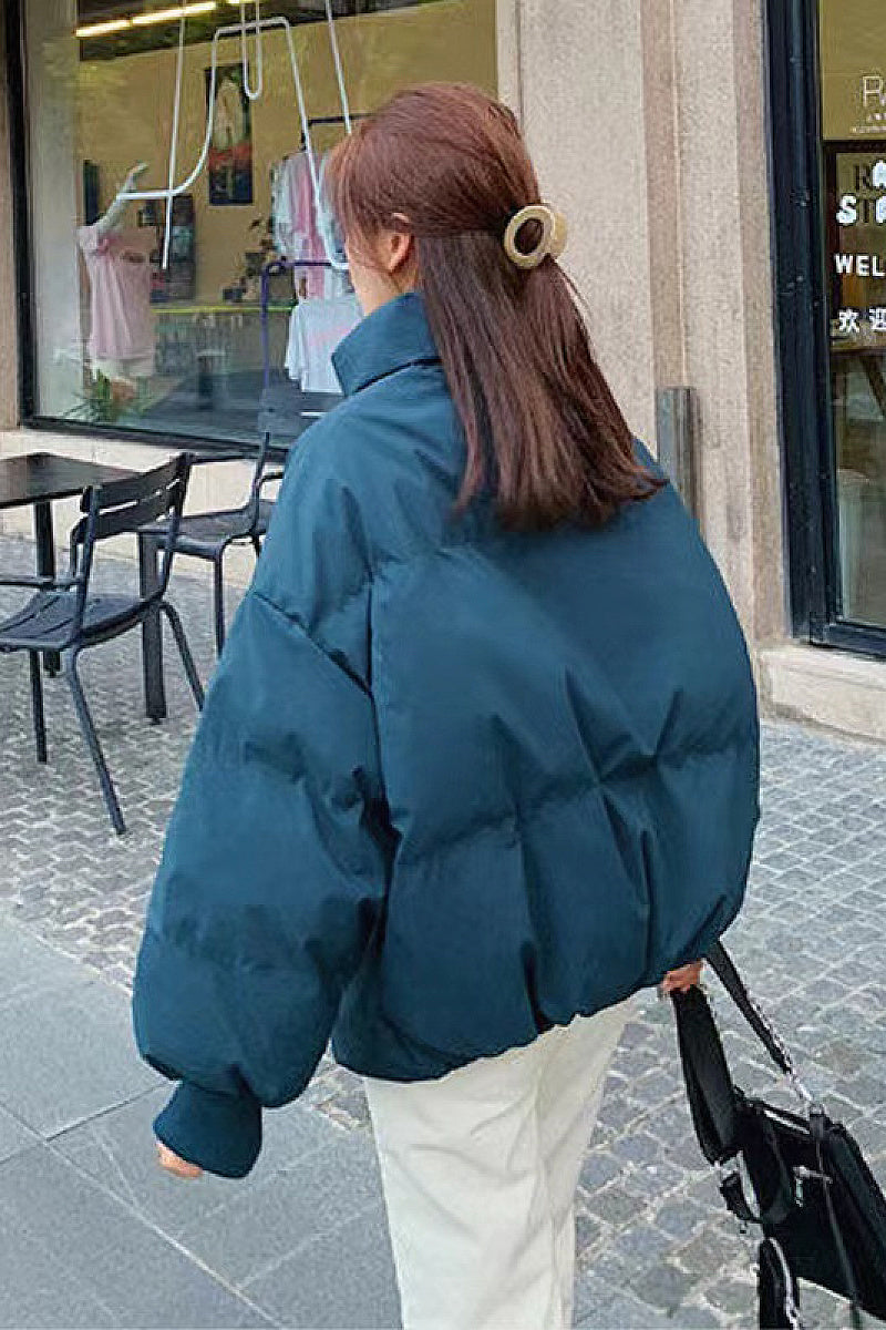 Loose Fit Warm Short Down Jacket for Women