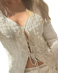 Trendy Tie-Back Long Sleeve Top for Women