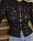 Fashionable Lace Button-Up Shirt for Women
