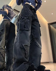 Y2K Vintage American Dark Denim Straight Leg Pants