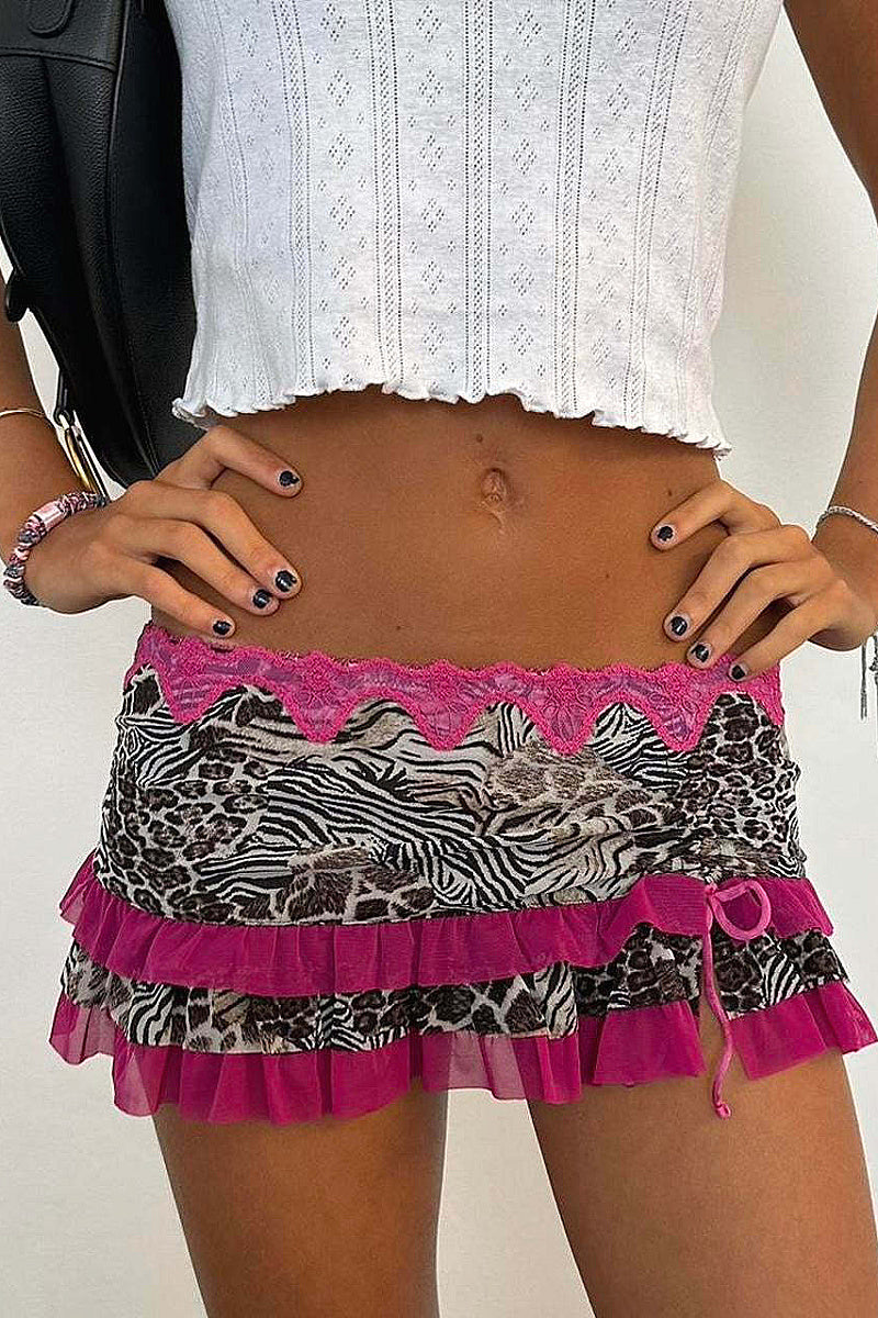 2026 Spring Y2K Women's Sexy Drawstring Mini Skirt