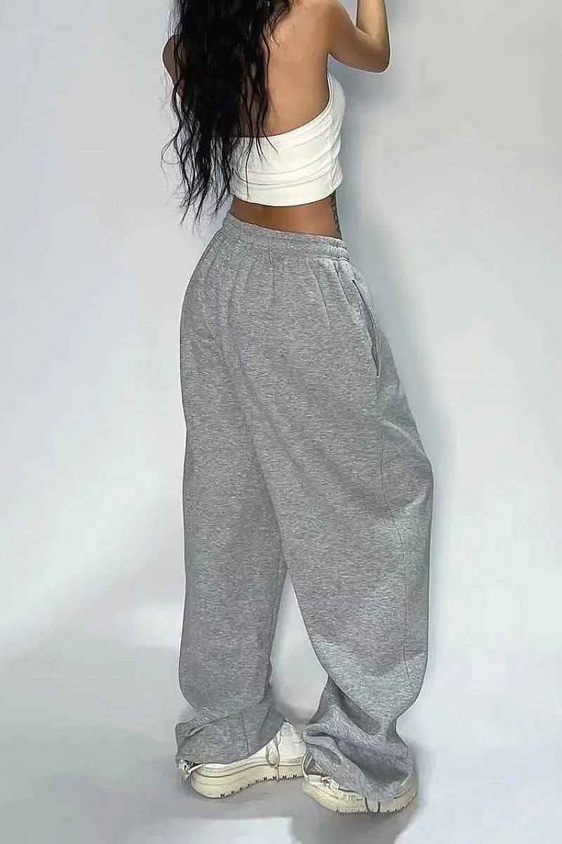 Casual Cotton Knit Sweatpants for Spring and Autumn