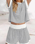 Summer Women's Striped Casual Sports Set
