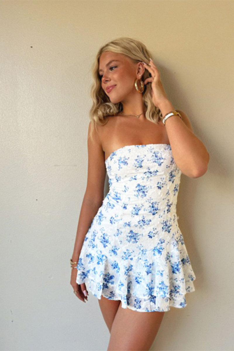 Stylish Floral Print Bodycon Dress