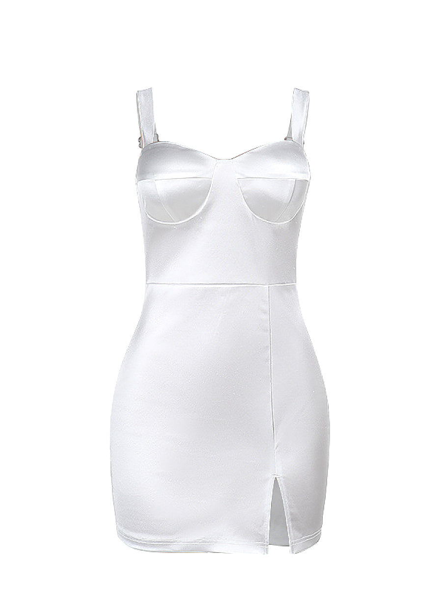Chic V-Neck A-Line Dress with Slit