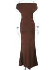 Off Shoulder Pleated Bodycon Dress