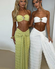 Chic Striped Crop Top and Skirt Set for Women