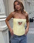 Sexy Heart Zipper Slim Fit Tank Top
