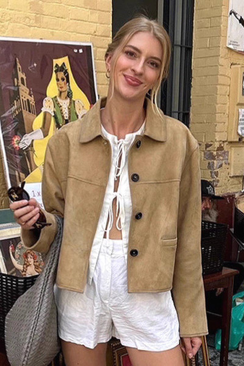 Fashionable Suede Jacket for Women