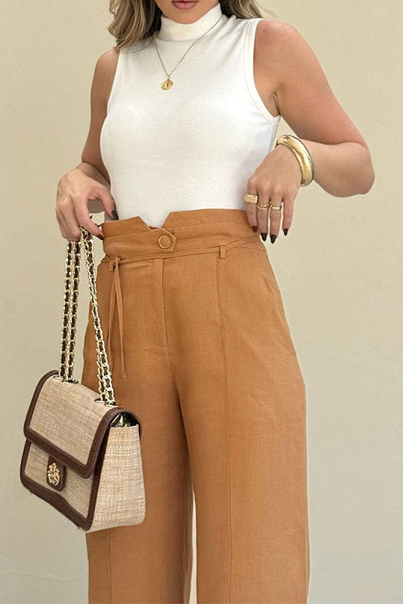 High Waist Wide Leg Trousers for Women