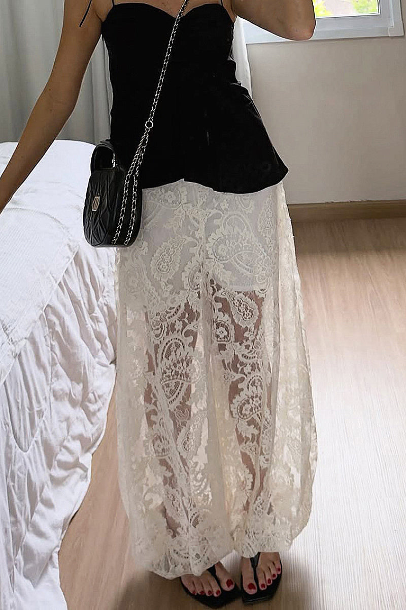 Lace Wide Leg Pants for Women