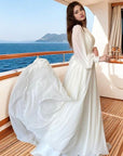 2026 Spring Autumn Lantern Sleeve Wedding Dress
