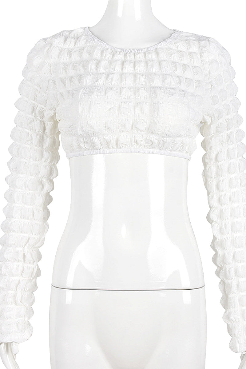 Sexy Hollow Out Long Sleeve Off Shoulder Top