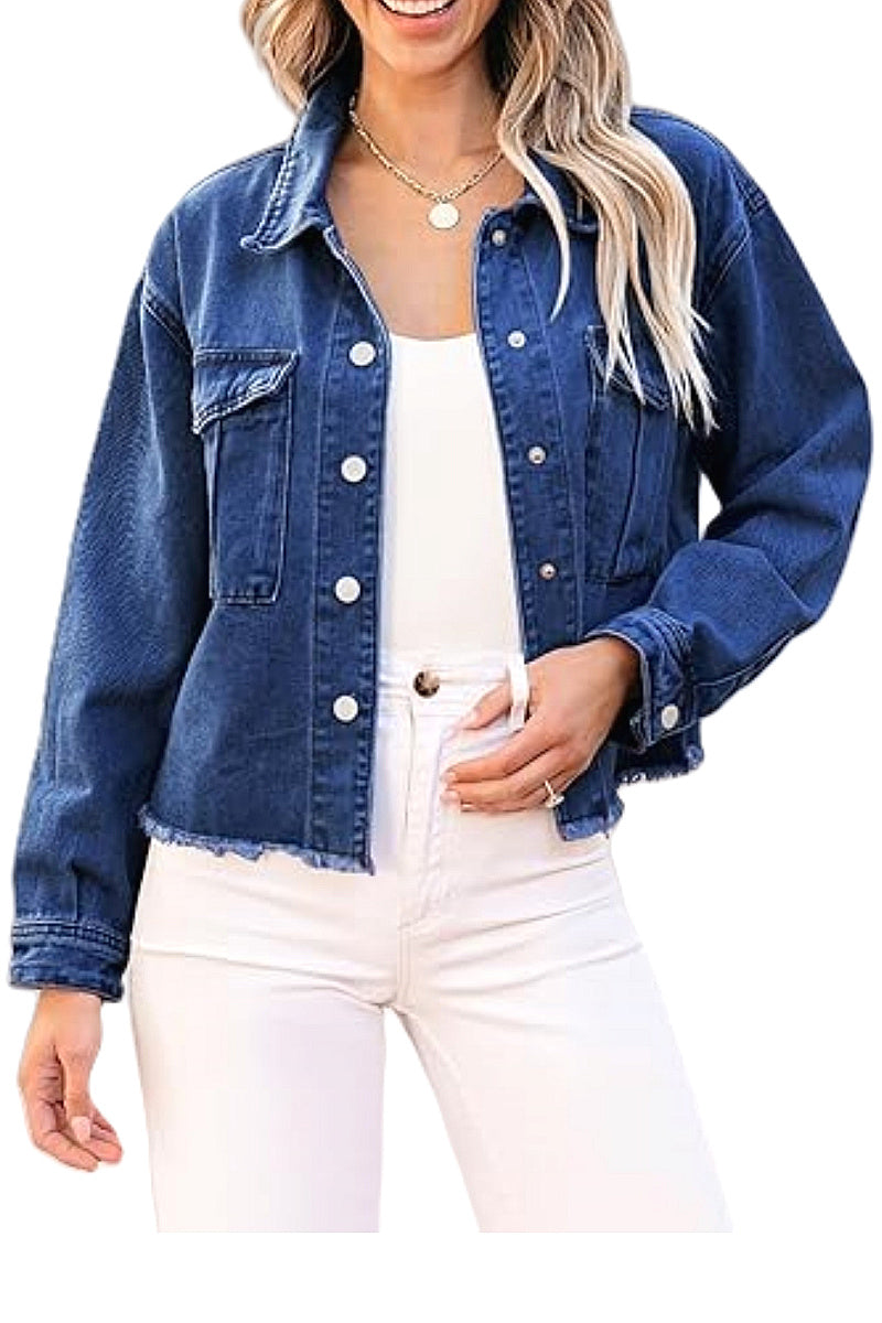 Fashionable Wash Denim Jacket for Women