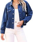 Fashionable Wash Denim Jacket for Women