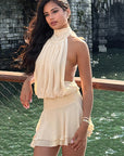Chic Halter A-Line Dress for Women