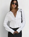 Elegant Pleated Waist Blouse for Women