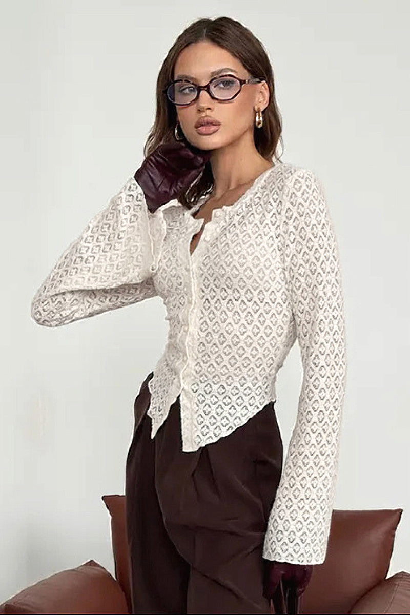 Lace Knit Cardigan for Women