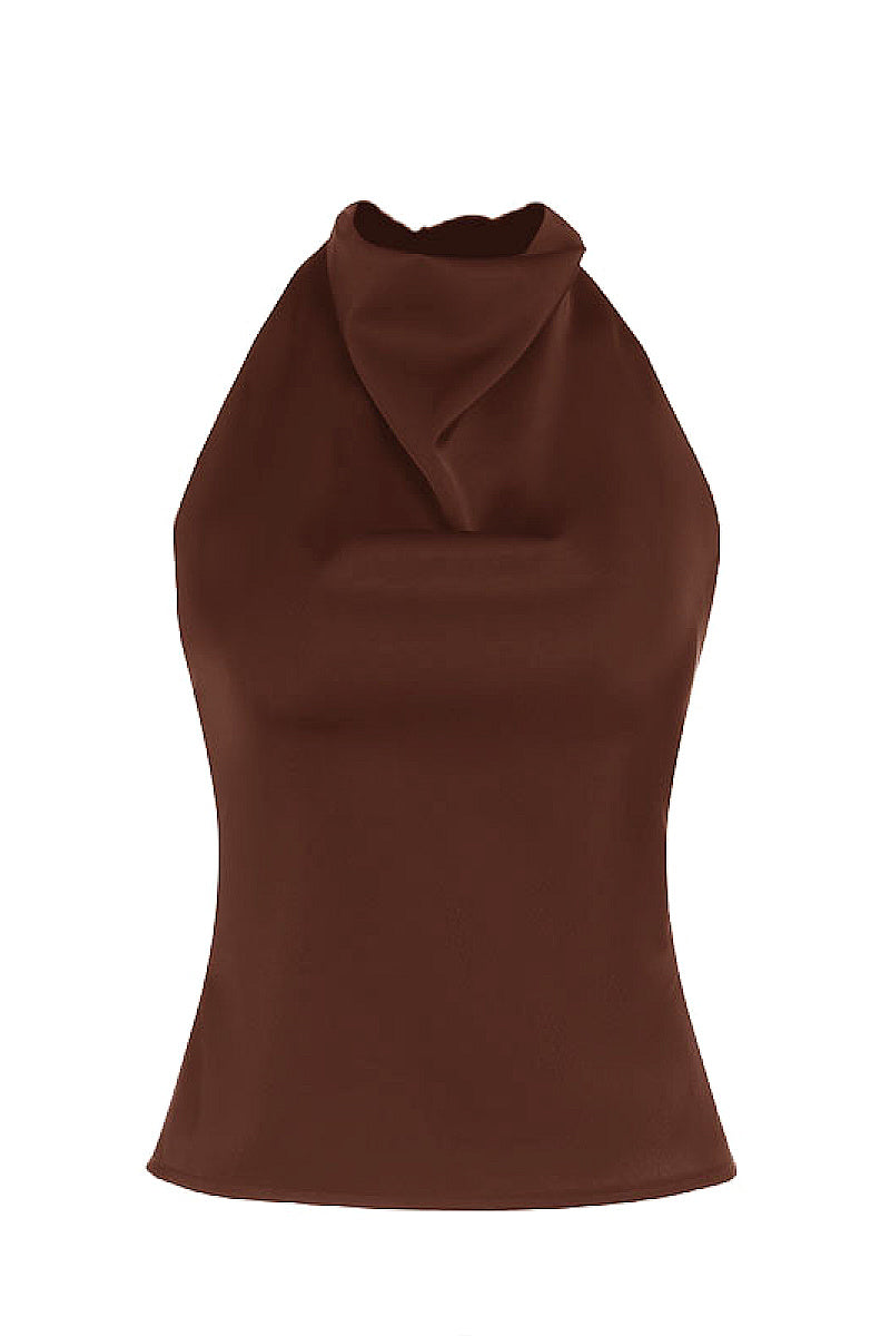 Spring Fashionable Women's Satin Backless Top