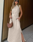 Casual Linen Dress Set for Women