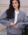 Casual Open Front Cardigan Jacket for Women